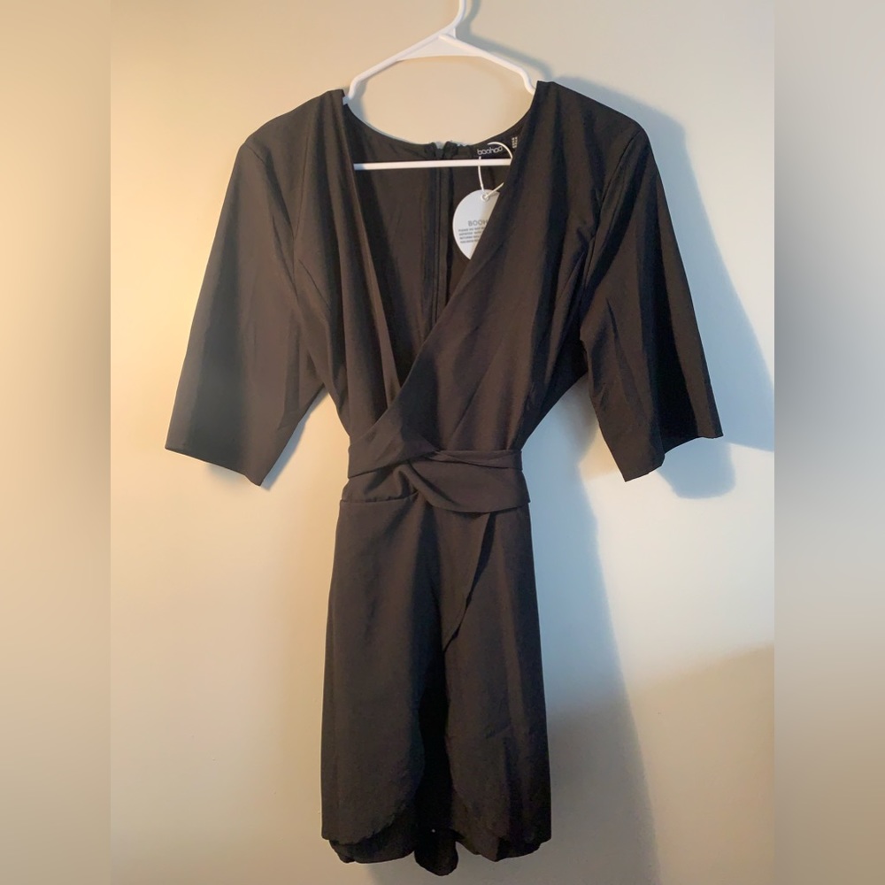 Plus knot front plunge Playsuit